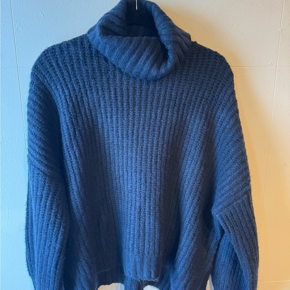 Splendid Navy Cowl Neck Sweater